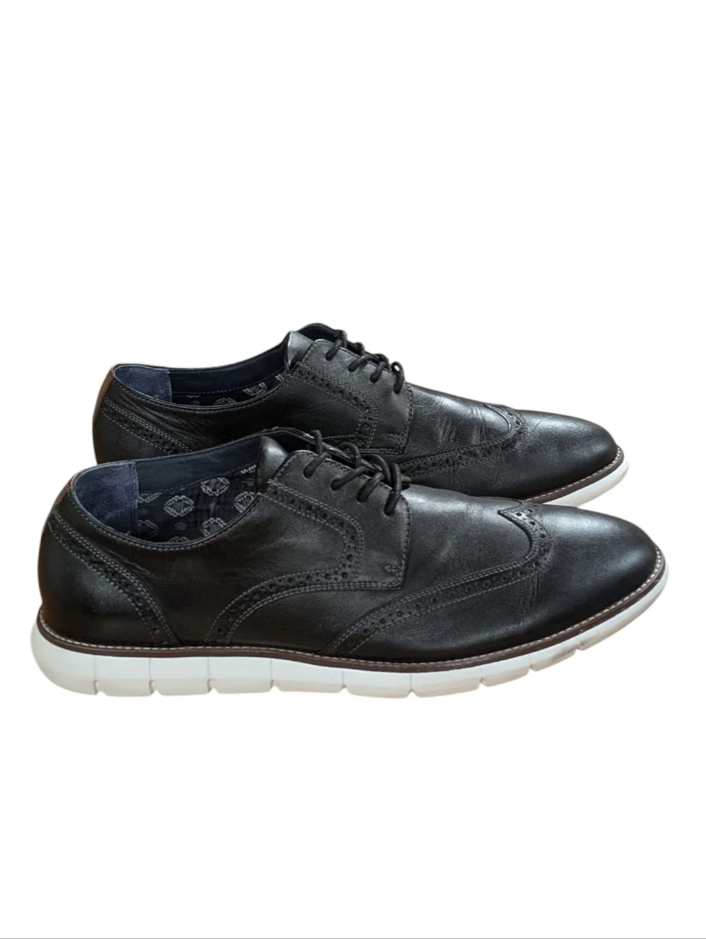 Johnston & Murphy Holden Wingtip Black Leather Ultralight Dress Shoes Size 11